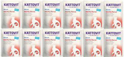 Kattovit Niere Renal mokra karma dla kotów z niewydolnością nerek 12x85 g – mix smaków