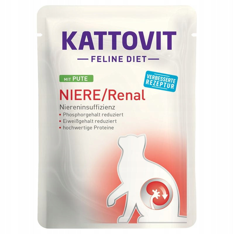 Kattovit Niere Renal mokra karma dla kotów z niewydolnością nerek 12x85 g – mix smaków