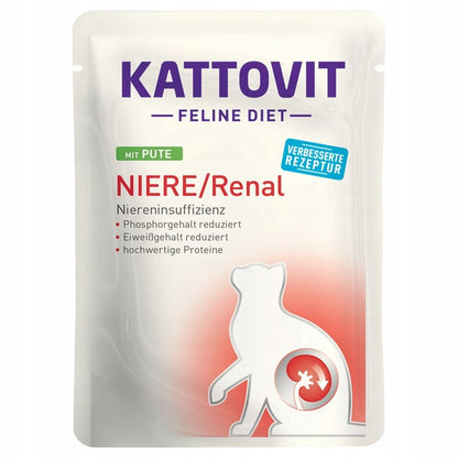 Kattovit Niere Renal mokra karma dla kotów z niewydolnością nerek 12x85 g – mix smaków