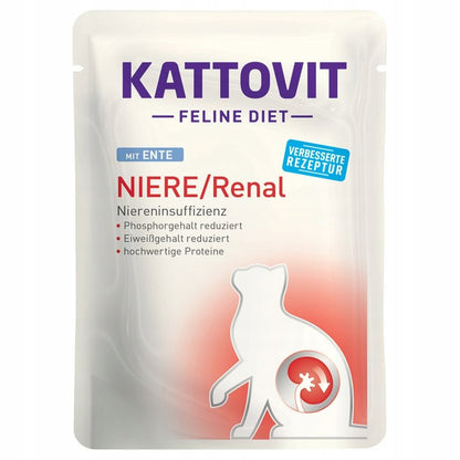 Kattovit Niere Renal mokra karma dla kotów z niewydolnością nerek 12x85 g – mix smaków