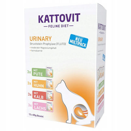Kattovit Feline Diet Urinary mokra karma dla kota 12 x 85 g – mix smaków