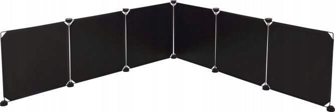 KERBL Panele do kojca dla królika 35 × 35 cm – zestaw 6 szt. z łącznikami, czarne