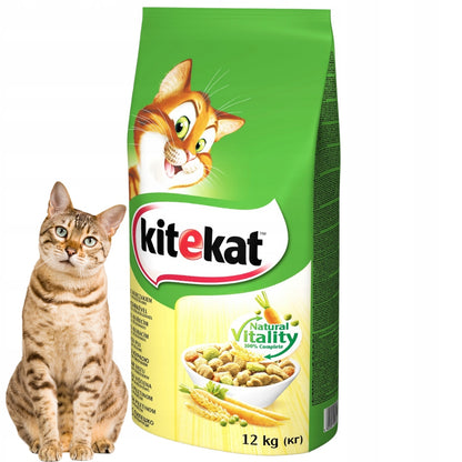 Kitekat sucha karma dla kota z kurczakiem i warzywami 12 kg – dla dorosłych kotów