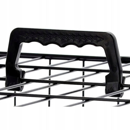 NUXIE Klatka kennelowa dla psa 120 cm składana z tacą, dwoje drzwi – metalowa, czarna