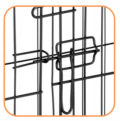 Springos Klatka dla psa metalowa 100 x 70 x 60 cm składana z 2 tackami i 2 drzwiczkami