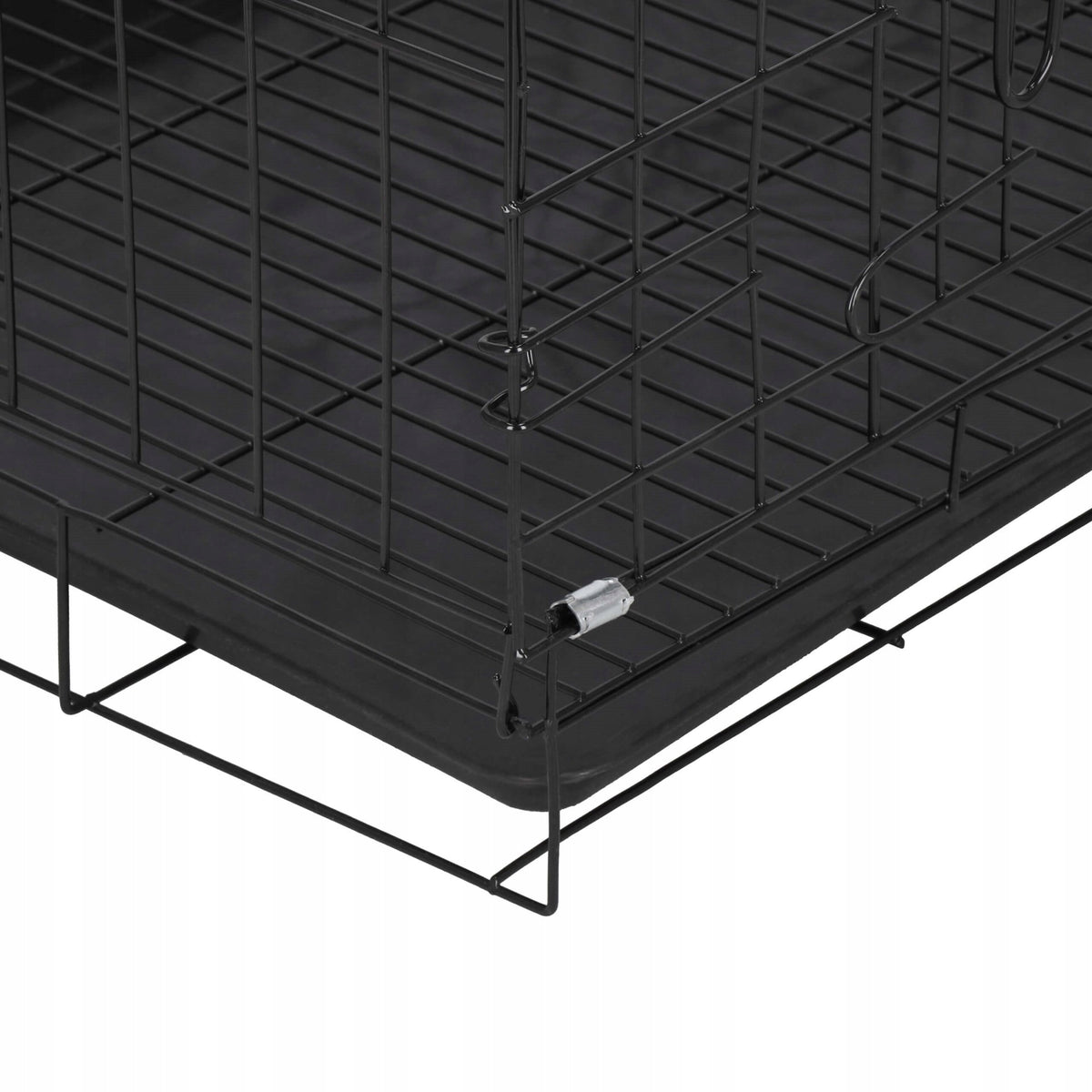 Springos Klatka dla psa i kota metalowa składana 60 x 50 x 42 cm z tacką i 2 drzwiczkami