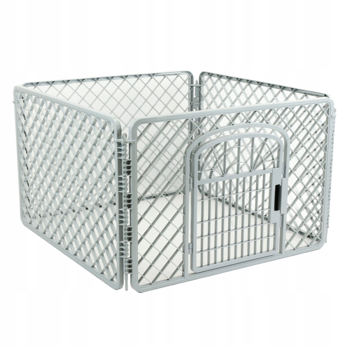WERKSTAR Arto kojec dla szczeniąt 93,5x93,5x60 cm z bramką, składany, z PP – szary