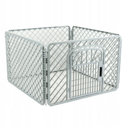 WERKSTAR Arto kojec dla szczeniąt 93,5x93,5x60 cm z bramką, składany, z PP – szary