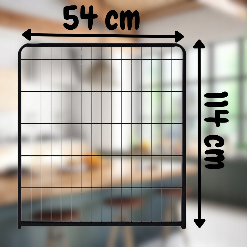 Vendomia Kojec dla psa metalowy modułowy 6 paneli 114 cm – wybieg dla królika, czarny mat
