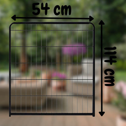 Vendomia Kojec dla psa metalowy 108 x 108 x 114 cm, modułowy, 8 paneli – czarny mat