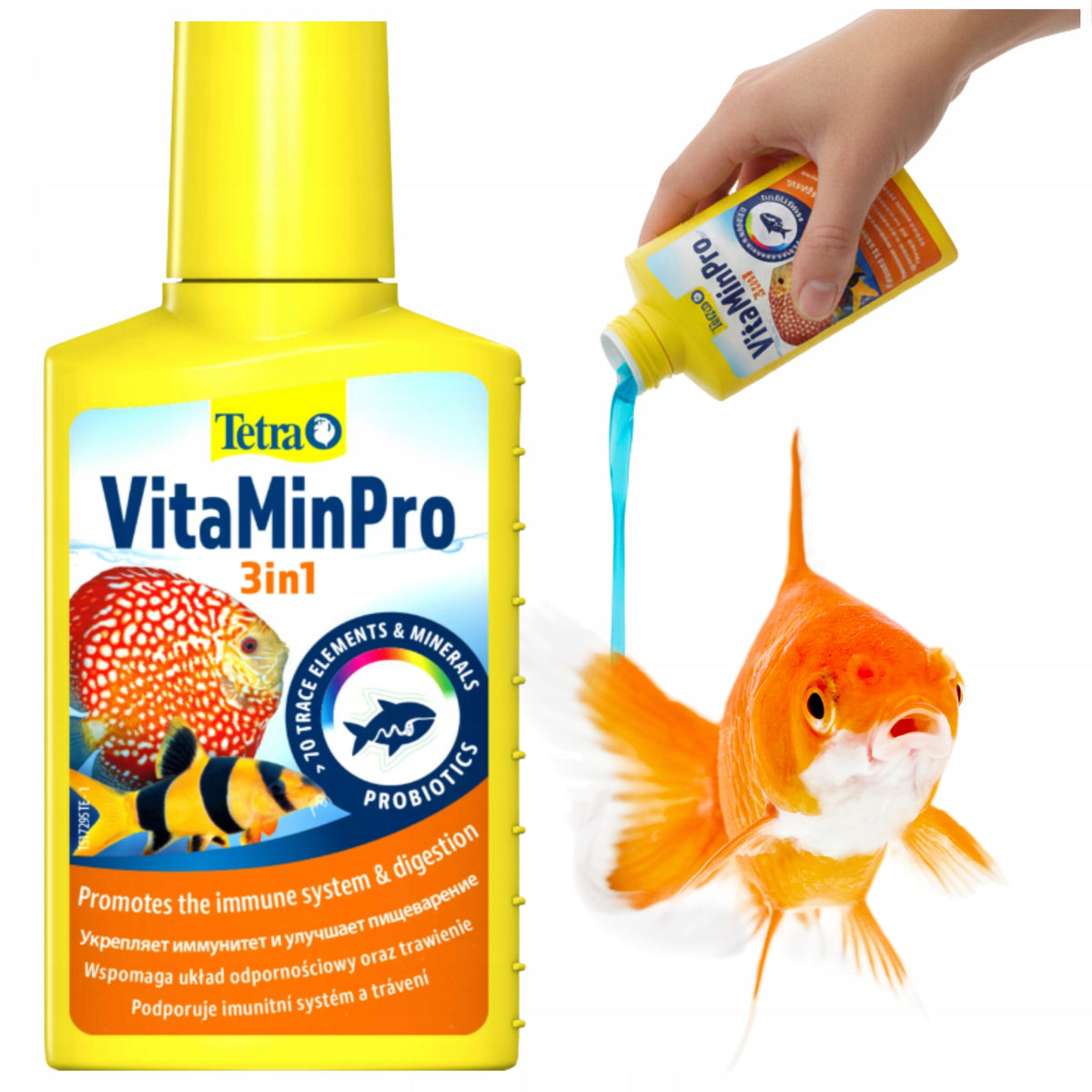 Tetra VitaMinPro 3in1 witaminy i probiotyki do akwarium 100 ml – minerały, płyn