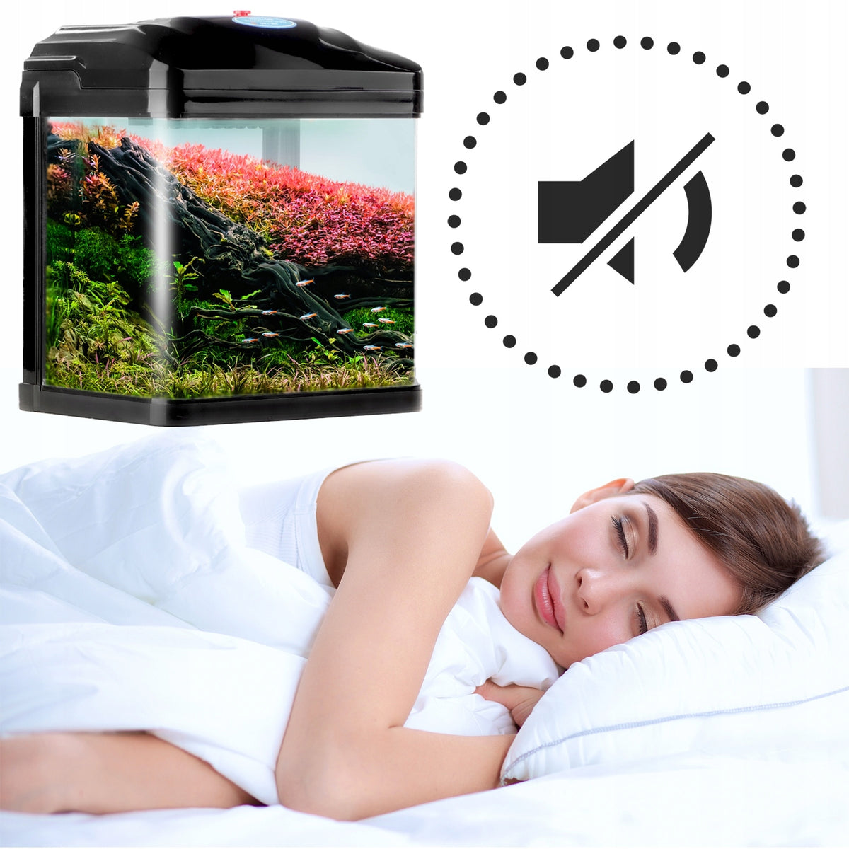 SunSun Pika-Pika AquaKids akwarium 3 l dla dziecka z filtrem i oświetleniem LED – czarne