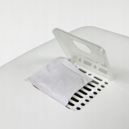 Temezis Kuweta zamknięta dla kota z filtrem i łopatką 50 x 35 x 35 cm, z drzwiczkami – niebieska