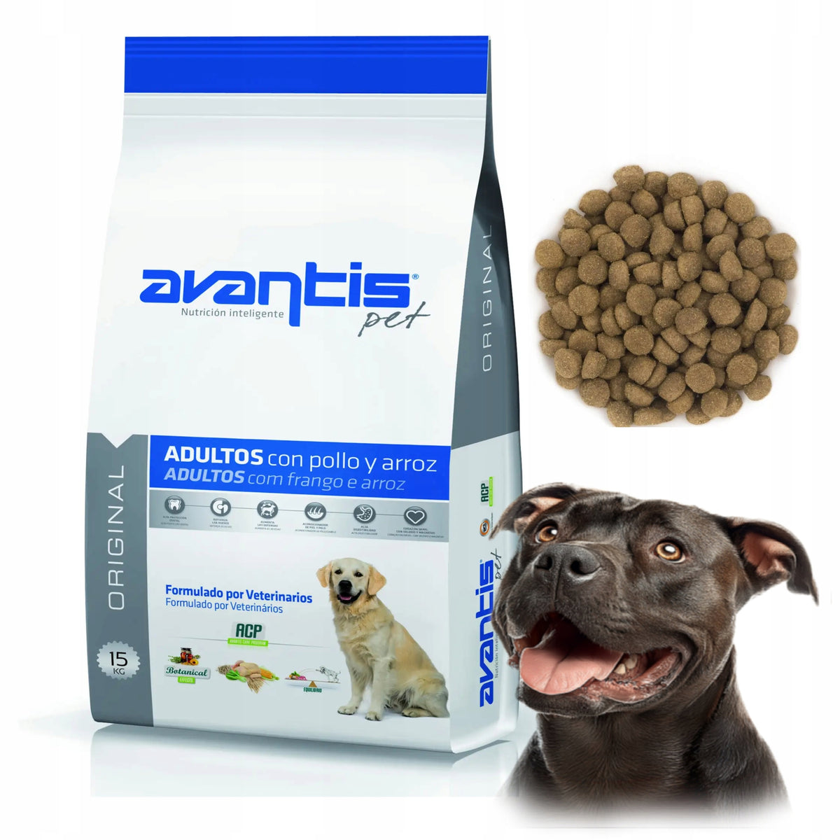 Avantis Pet Original sucha karma dla psa 15 kg – 40% mięsa, dorosłe psy ras średnich