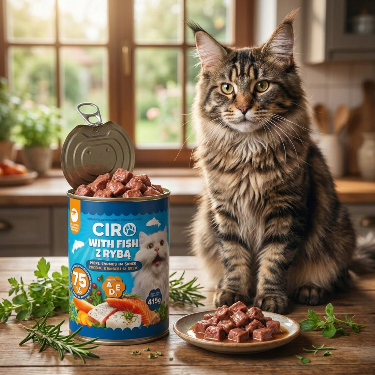 Ciro Karma mokra dla kota z łososiem w sosie 12 x 415 g – mięsne kawałki, puszki