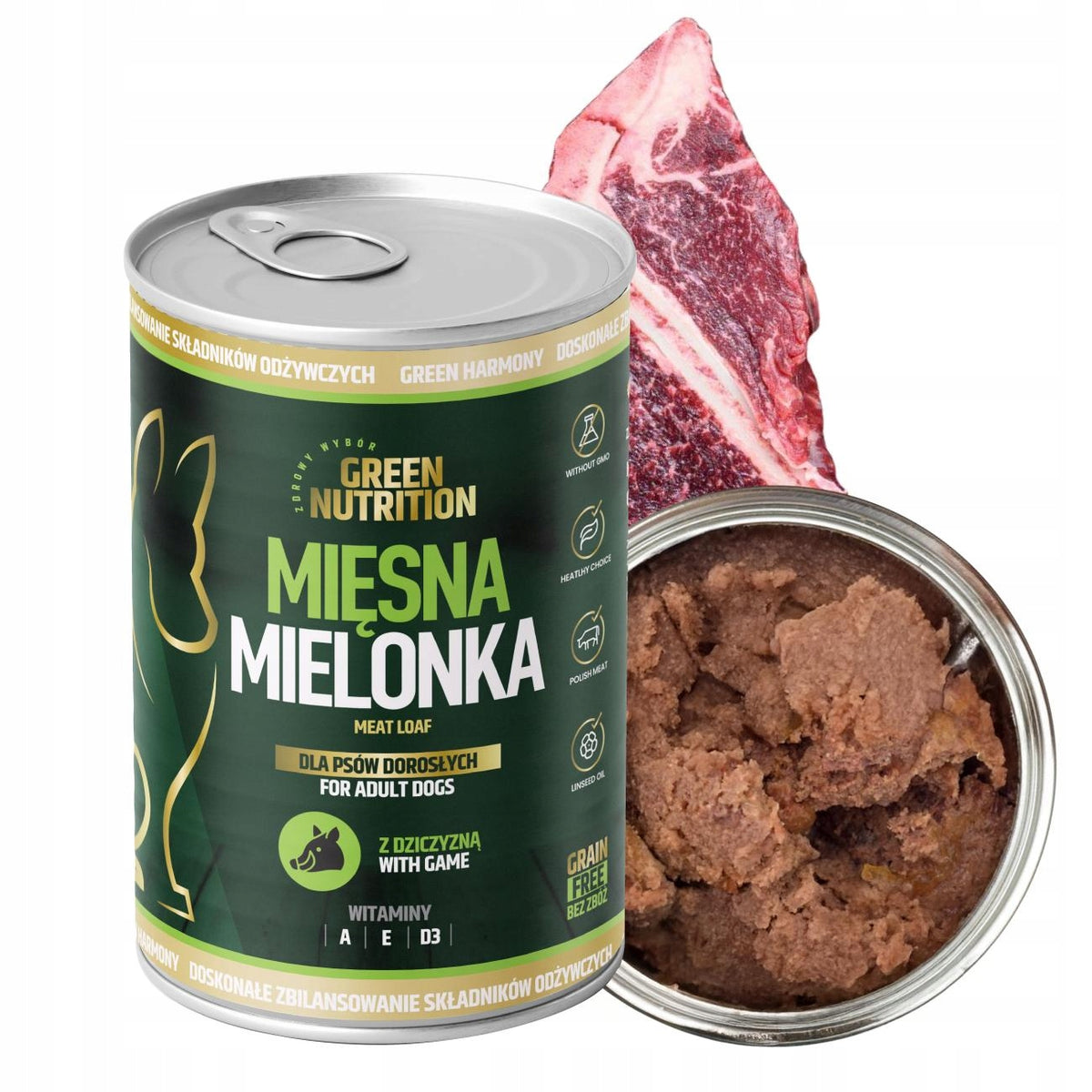 RAFI Mokra karma dla psa Green Nutrition mix 24 x 400 g – bezzbożowa, 12 smaków