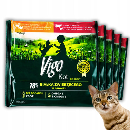 Vigo Karma mokra dla kota w saszetkach 36x85 g, bezzbożowa, w sosie – mix smaków