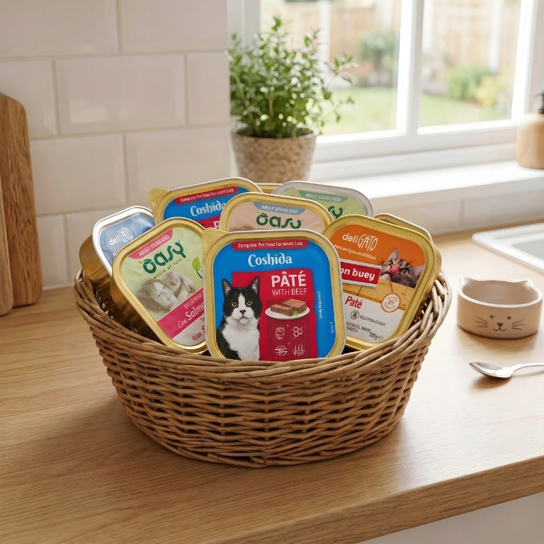 Oasy Mokra karma dla kota w pasztecie 34 tacki 85 g i 100 g – mix smaków, koty dorosłe