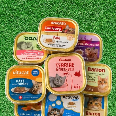 Oasy Mokra karma dla kota w pasztecie 34 tacki 85 g i 100 g – mix smaków, koty dorosłe