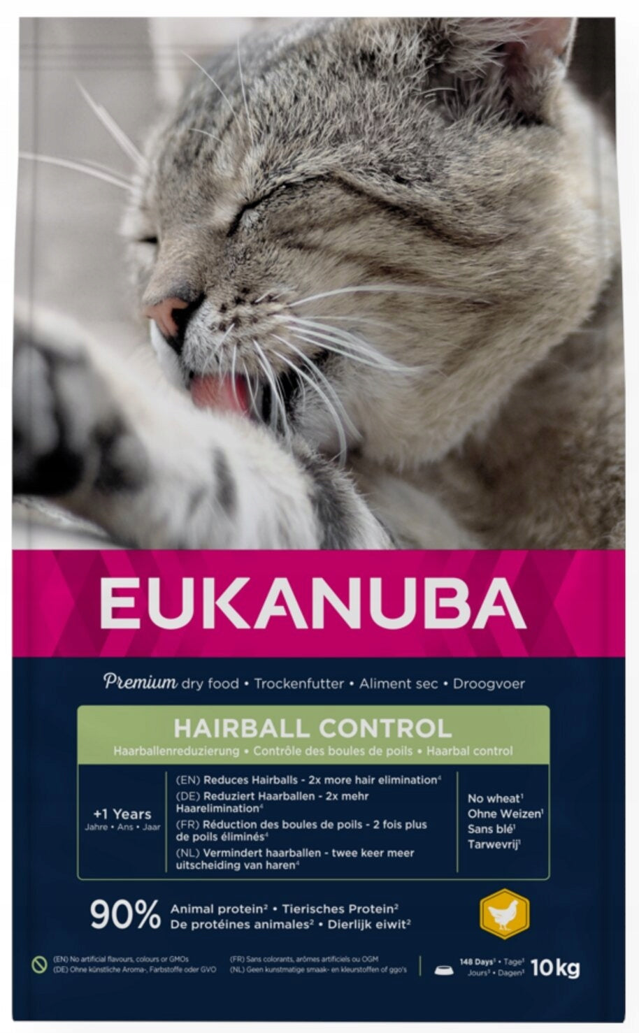 Eukanuba Hairball Control sucha karma dla kota dorosłego 10 kg – odkłaczająca, kurczak