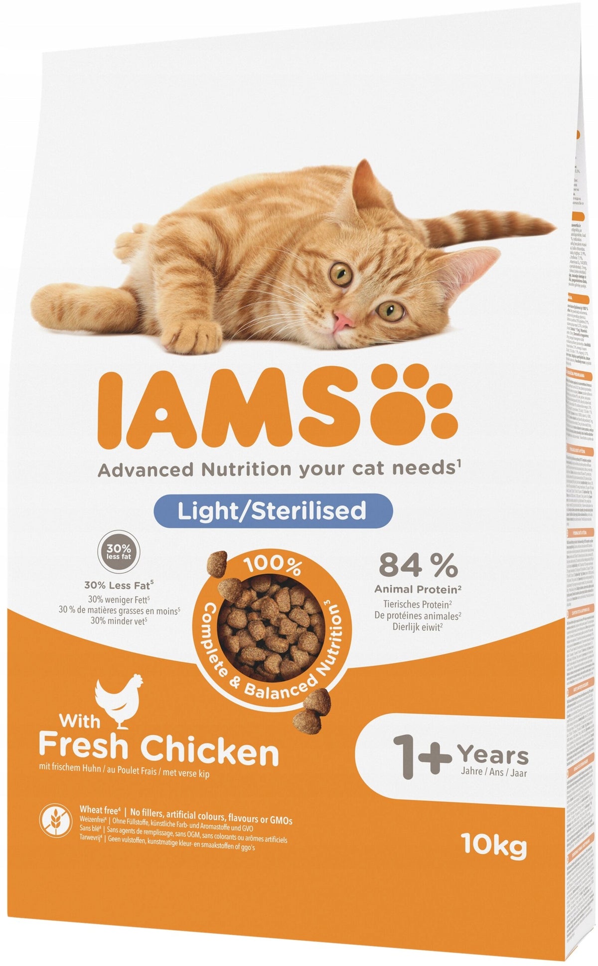 Iams sucha karma dla kota sterylizowanego Adult z kurczakiem 10 kg – dla dorosłych kotów
