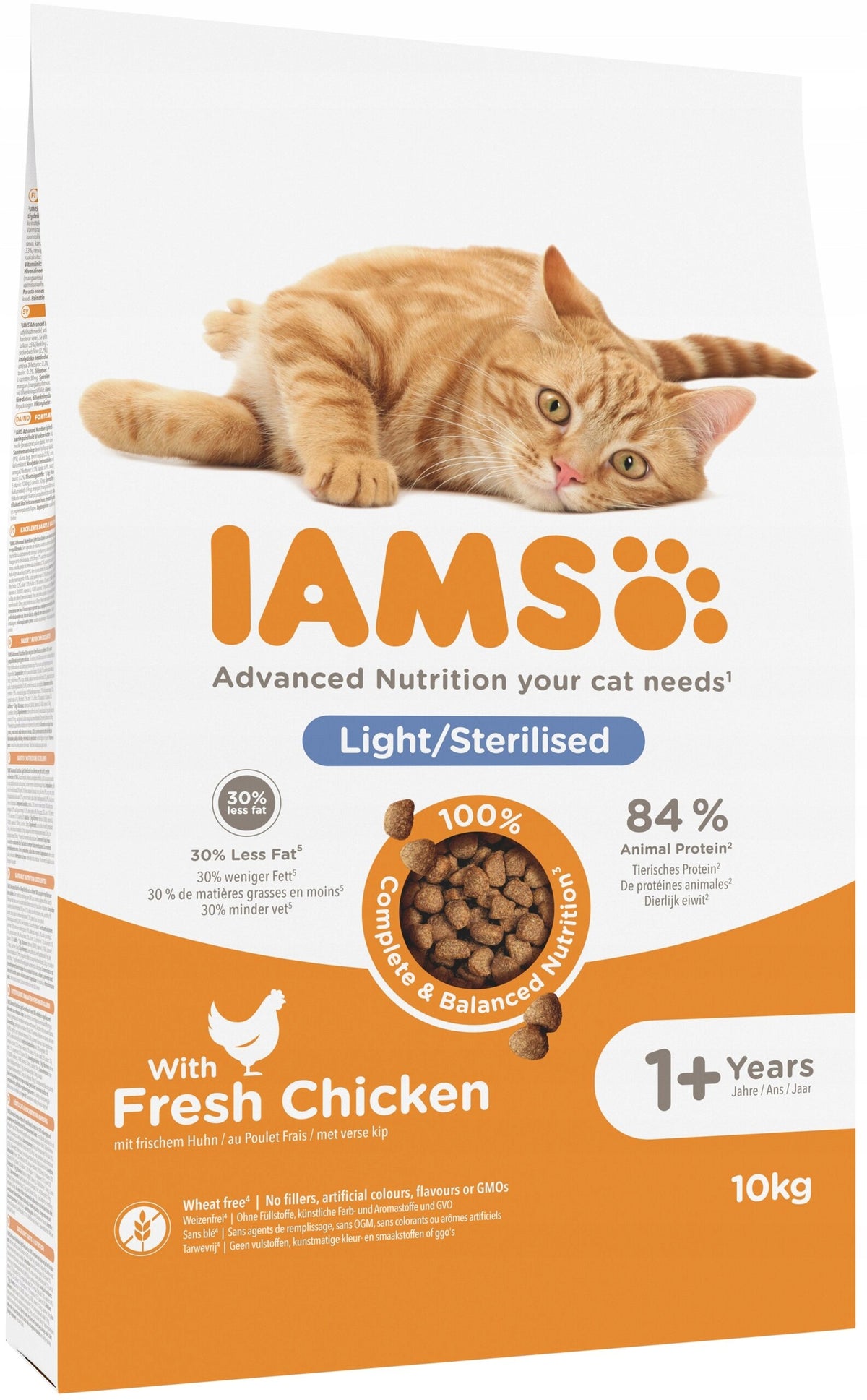 Iams sucha karma dla kota sterylizowanego Adult z kurczakiem 10 kg – dla dorosłych kotów