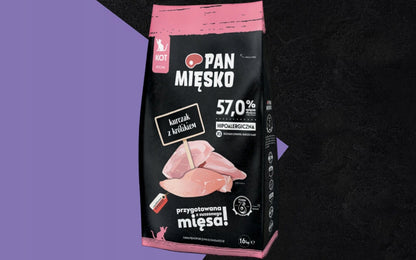 Pan Mięsko sucha karma dla kociąt bezzbożowa, kurczak z królikiem XS – 2 x 1,6 kg