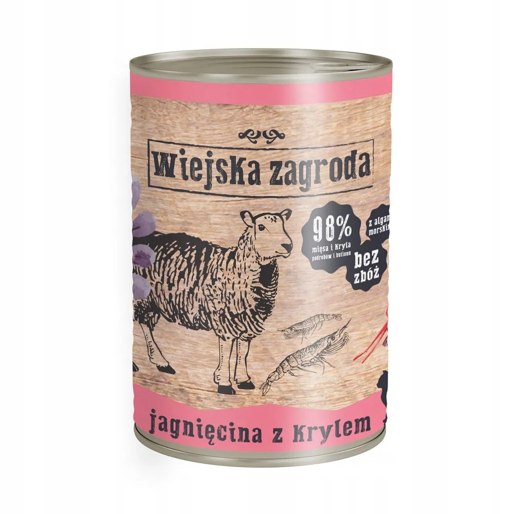 Wiejska Zagroda mokra karma dla kota bezzbożowa 12 × 400 g – mix 3 smaków