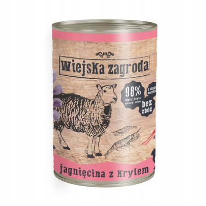 Wiejska Zagroda mokra karma dla kota bezzbożowa 12 × 400 g – mix 3 smaków