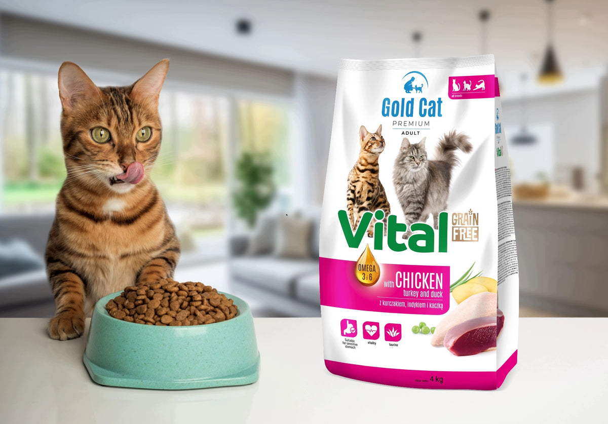 Gold Dog Gold Cat Vital Premium sucha karma dla kota bezzbożowa 4 kg – kurczak