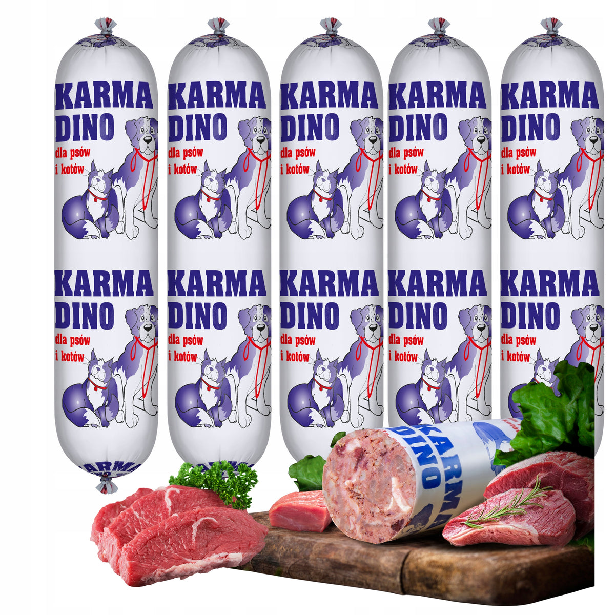 AZOR Baton DINO karma mokra dla psa 1 kg – wieprzowina, dla wszystkich ras i wieku