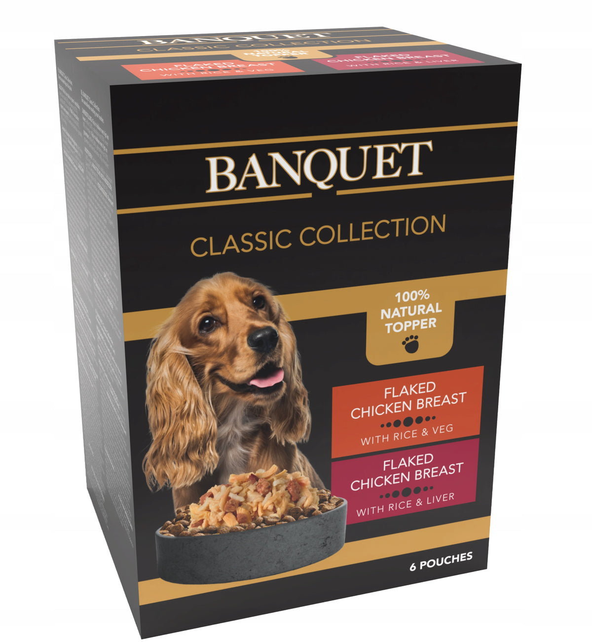 Banquet Box Classic mokra karma dla psa w saszetkach 12 × 100 g – kurczak, 2 smaki