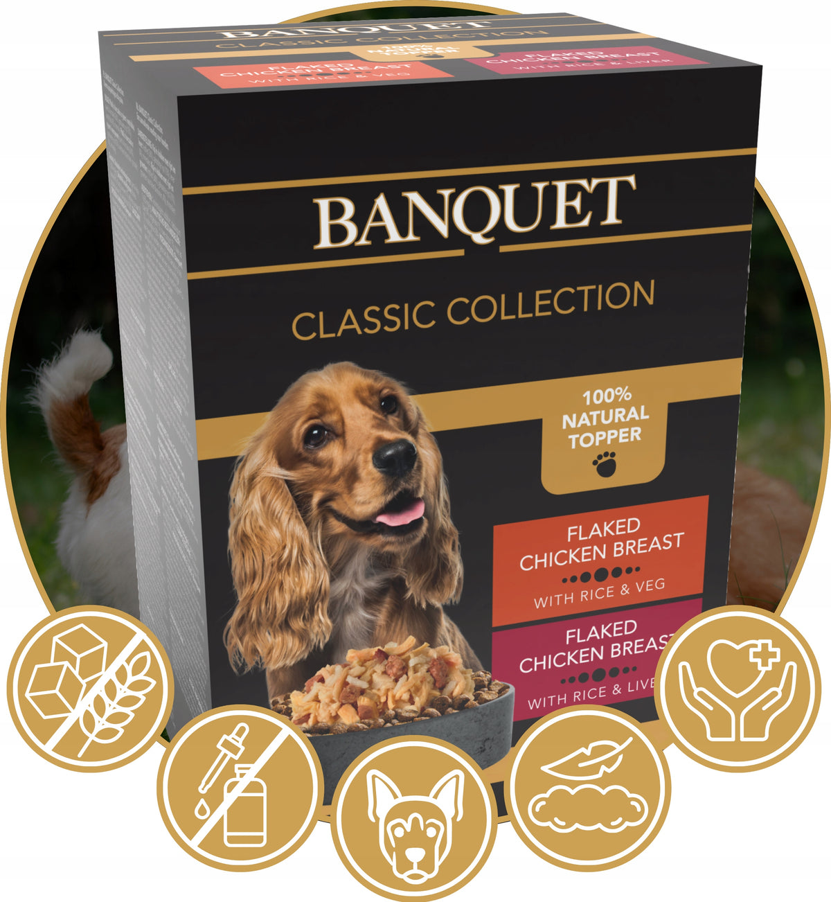 Banquet Box Classic mokra karma dla psa w saszetkach 12 × 100 g – kurczak, 2 smaki