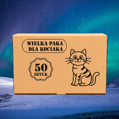 Wielka Paka karma mokra dla kota dorosłego 50 saszetek bez cukru – mix smaków