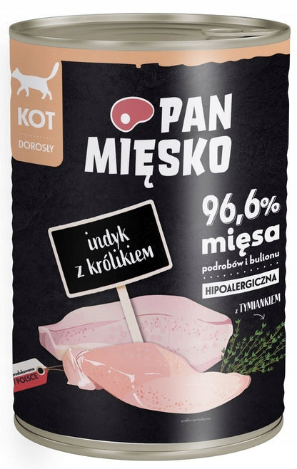 Pan Mięsko karma mokra dla kota 12 x 400 g bezzbożowa w puszkach – mix 3 smaków