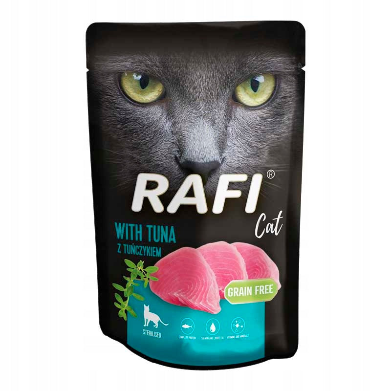 Rafi mokra karma dla kota bezzbożowa w saszetkach 40 x 100 g – mix smaków