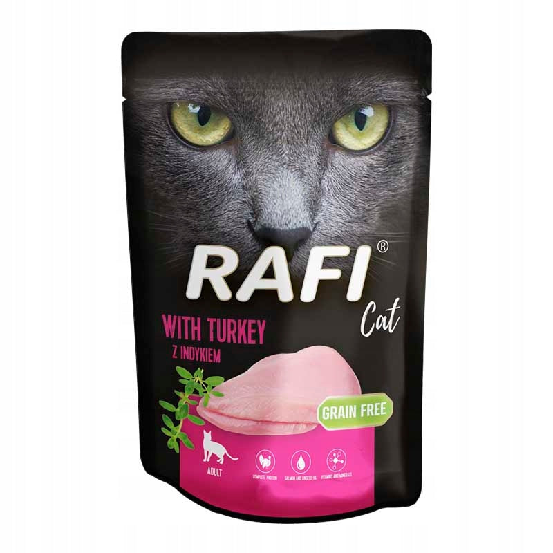 Rafi mokra karma dla kota bezzbożowa w saszetkach 40 x 100 g – mix smaków