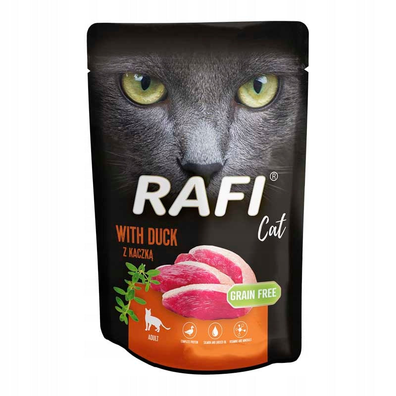 Rafi mokra karma dla kota bezzbożowa w saszetkach 40 x 100 g – mix smaków