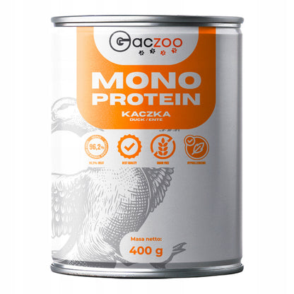 Gaczoo Mono Protein karma mokra dla psa z kaczką 6 x 400 g – monobiałkowa, hipoalergiczna