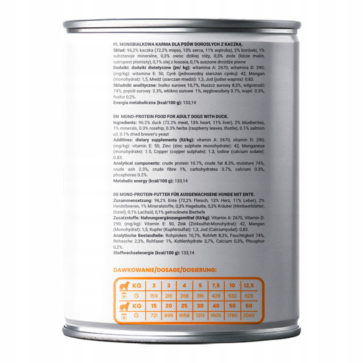Gaczoo Mono Protein karma mokra dla psa z kaczką 6 x 400 g – monobiałkowa, hipoalergiczna