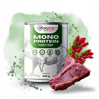 Gaczoo Mono Protein karma mokra dla psa hipoalergiczna 4 x 400 g – bez zbóż, mix smaków