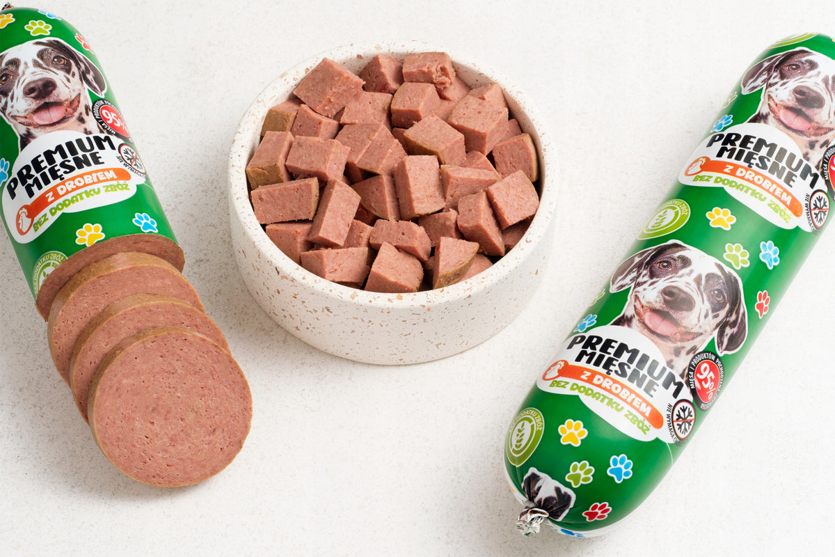Petly Karma mokra dla psa w batonie 95% mięsa, bezzbożowa – zestaw 10 x 1 kg, mix smaków