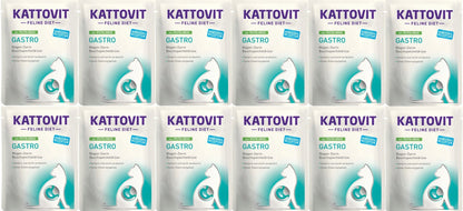 Kattovit Gastro karma weterynaryjna dla kota na żołądek i jelita 12 x 85 g – mix smaków