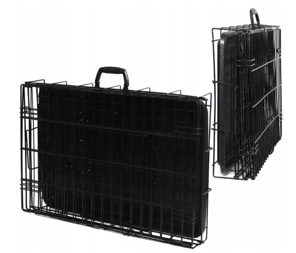 Anytech Klatka transportowa dla psa 50x35x42 cm, metalowa, składana – rozmiar S