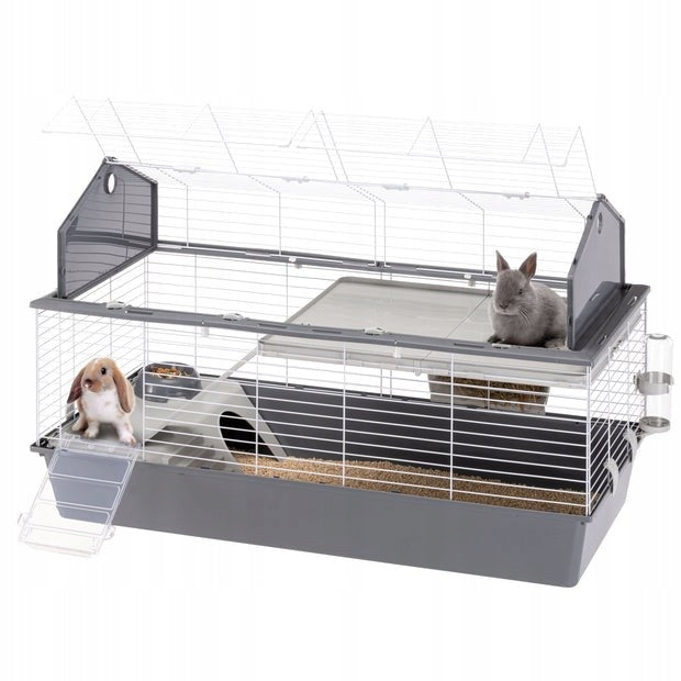 Ferplast Barn 120 klatka dla królika piętrowa 119 x 58 x 77 cm z poidełkiem i miseczką