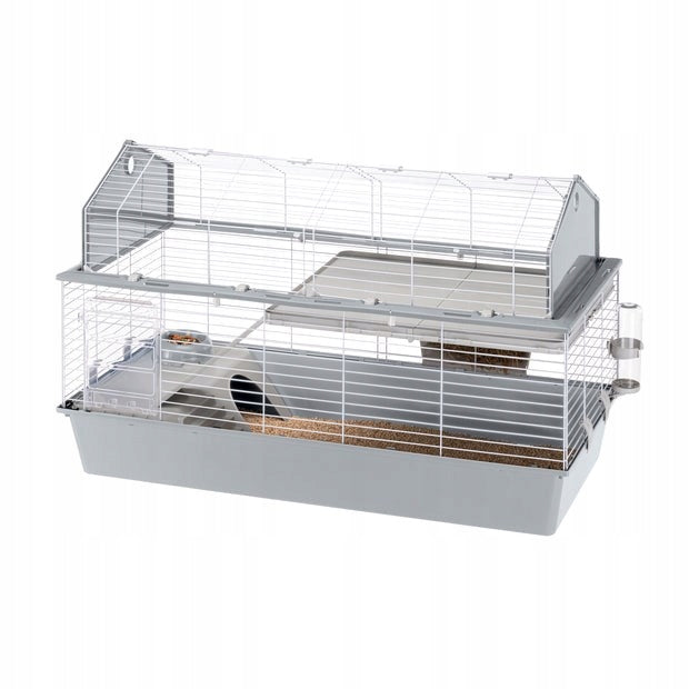 Ferplast Barn 120 klatka dla królika piętrowa 119 x 58 x 77 cm z poidełkiem i miseczką