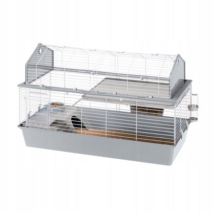 Ferplast Barn 120 klatka dla królika piętrowa 119 x 58 x 77 cm z poidełkiem i miseczką