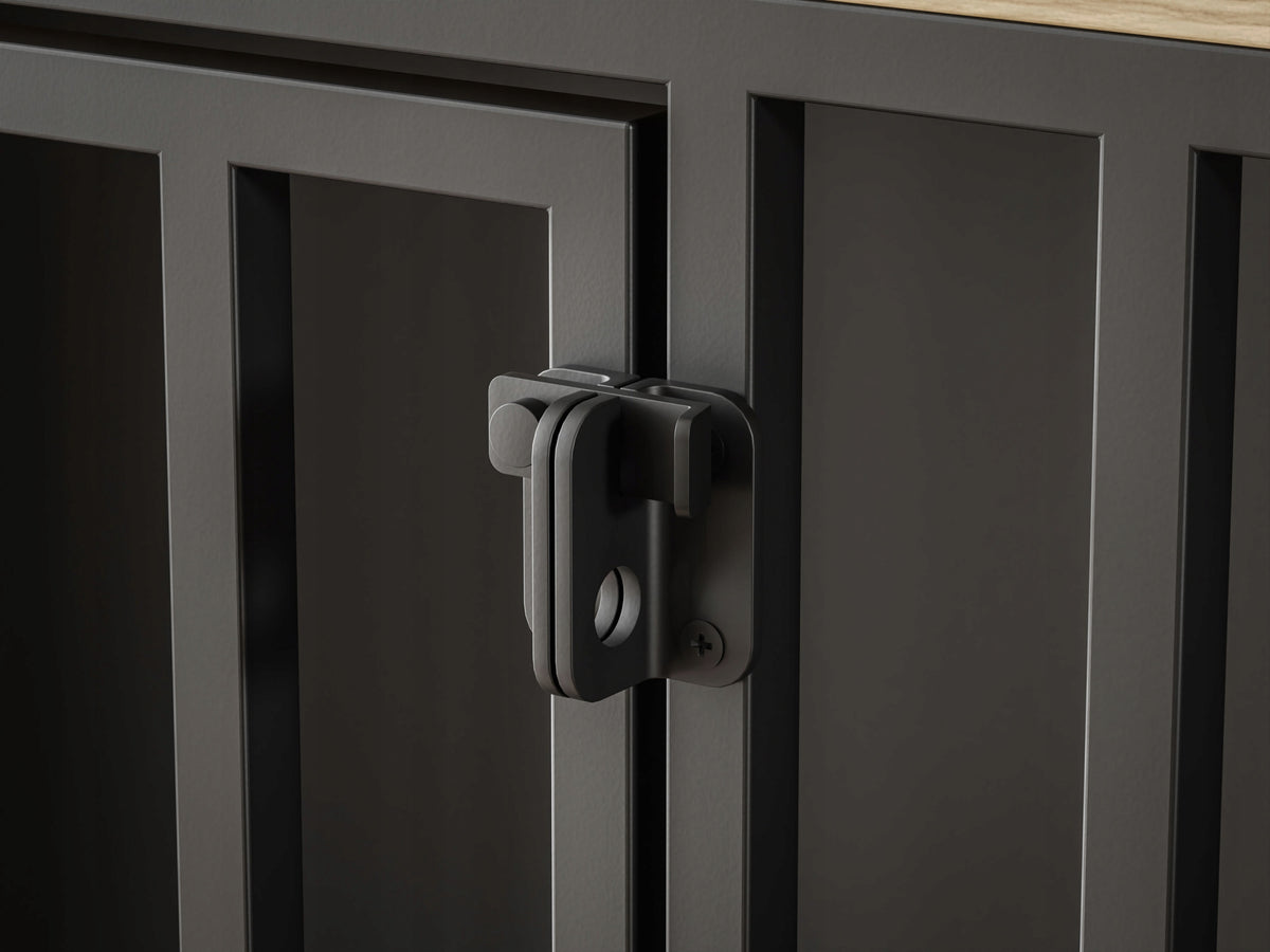 Klatka kennelowa dla psa 135x85x105 cm z podłogą – mebel z płyty i metalu, rasy olbrzymie