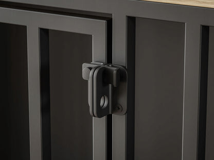 Klatka kennelowa dla psa 135x85x105 cm z podłogą – mebel z płyty i metalu, rasy olbrzymie