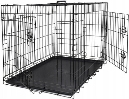 Funfit Home&Office Klatka kennelowa dla psa 107x70x77,5 cm stalowa, składana – rasy olbrzymie